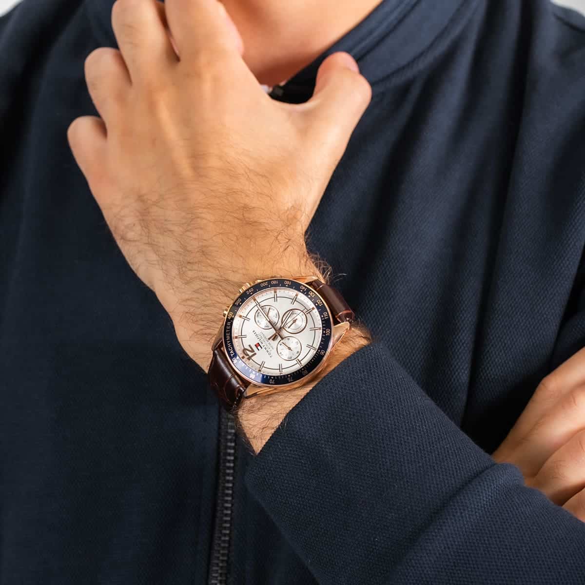 TOMMY HILFIGER Luke Multifunction White/Silver Dial Men's Watch 1791118 - VERSE - 