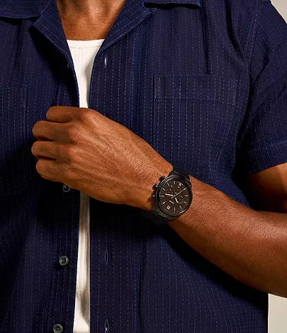 FOSSIL Neutra Chronograph Black Stainless Steel Men's Watch FS5525 - VERSE - 