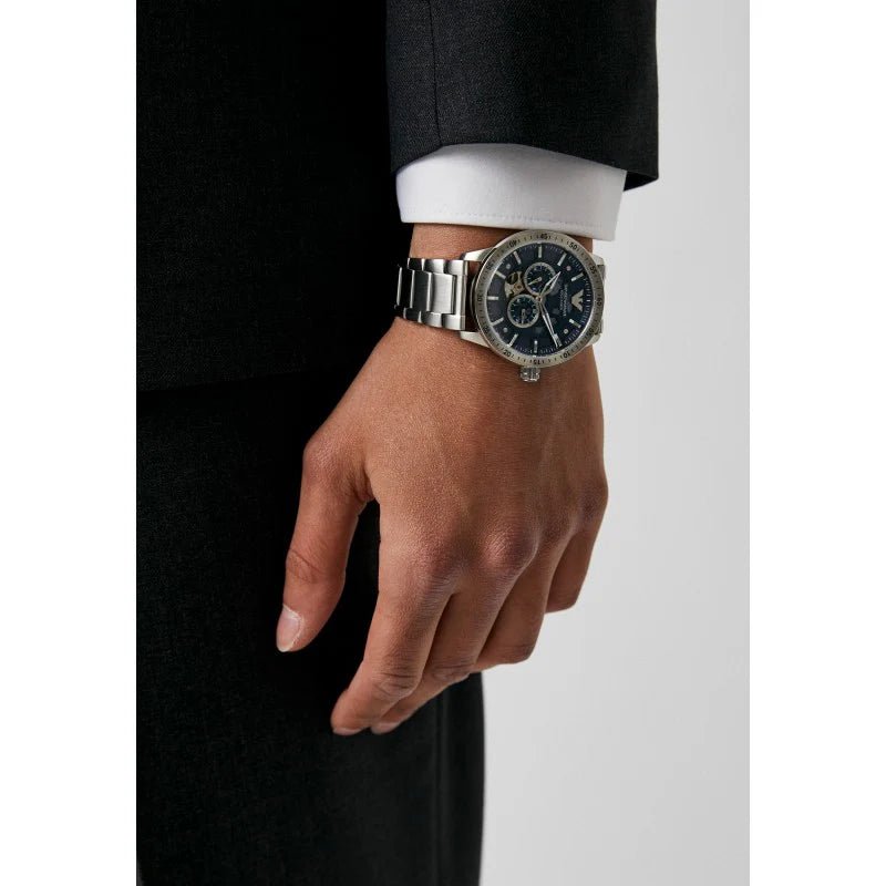 EMPORIO ARMANI Mario Automatic Blue Dial Men's Watch AR60052 - VERSE - 