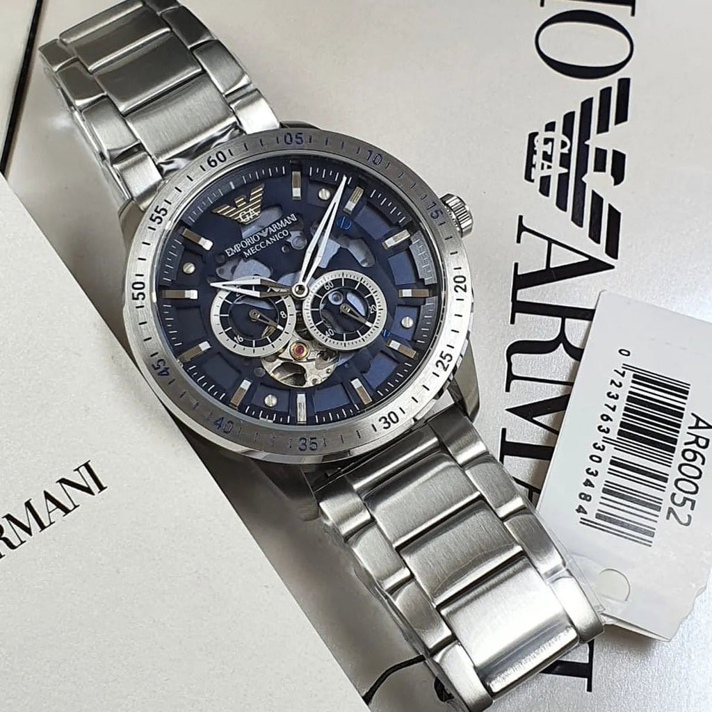 EMPORIO ARMANI Mario Automatic Blue Dial Men's Watch AR60052 - VERSE - 