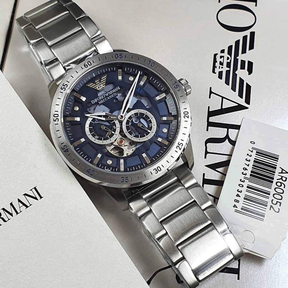 EMPORIO ARMANI Mario Automatic Blue Dial Men's Watch AR60052 - VERSE - 