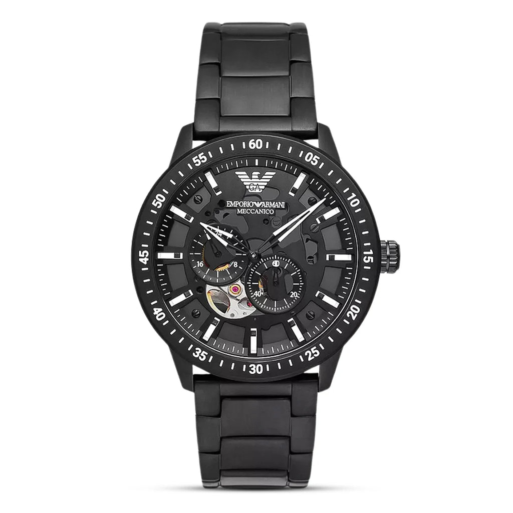 EMPORIO ARMANI Mario Automatic Black Dial Men's Watch AR60054 - VERSE - 