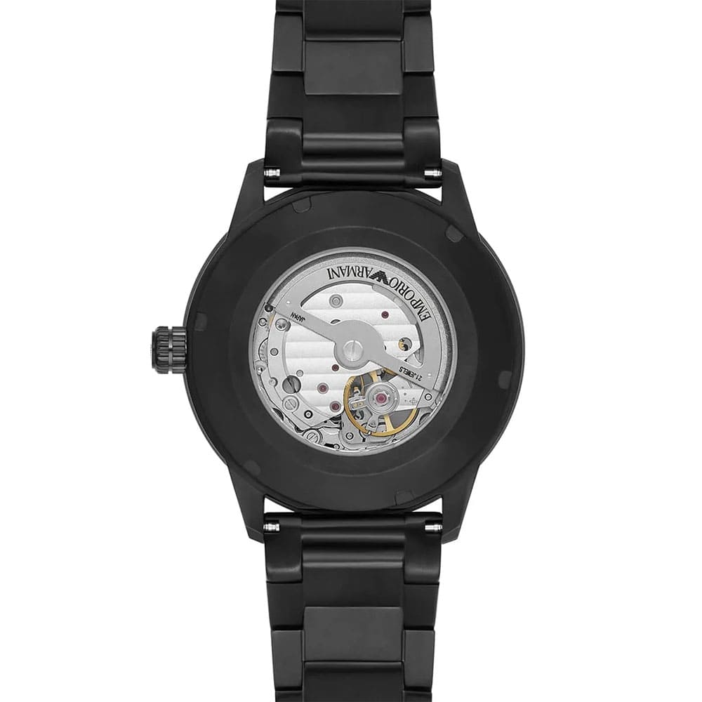 EMPORIO ARMANI Mario Automatic Black Dial Men's Watch AR60054 - VERSE - 