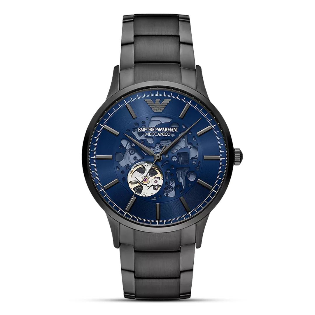 EMPORIO ARMANI Renato Automatic Blue Dial Men's Watch AR60056 (Gunmetal) - VERSE - 