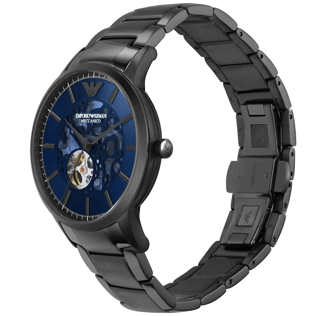 EMPORIO ARMANI Renato Automatic Blue Dial Men's Watch AR60056 (Gunmetal) - VERSE - 
