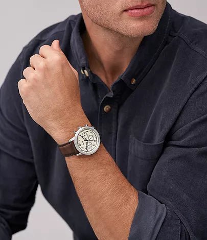 FOSSIL Neutra Chronograph Cream/Parchment Dial Men's Watch FS6022 - VERSE - 