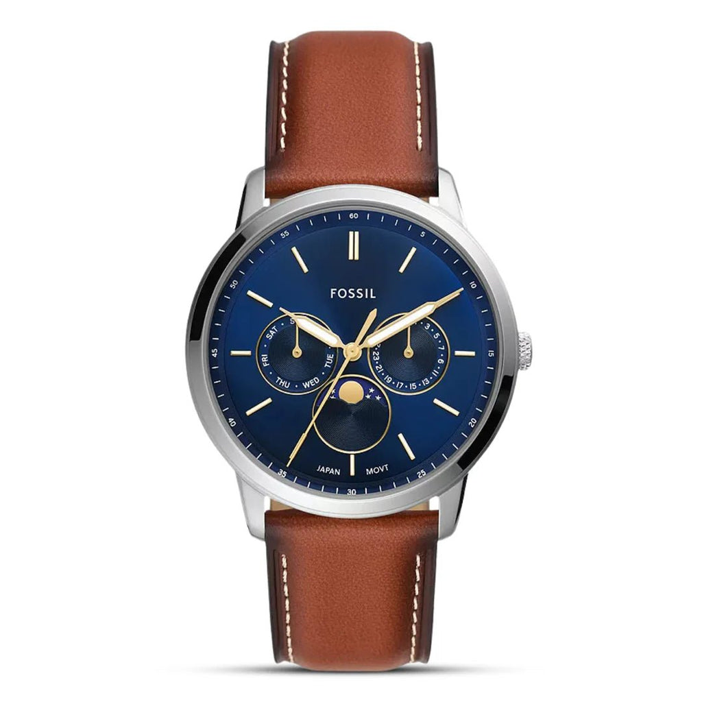 FOSSIL Neutra Moonphase Multifunction Blue Dial Men's Watch FS5903 - VERSE - 