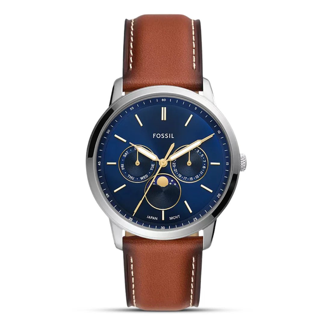 FOSSIL Neutra Moonphase Multifunction Blue Dial Men's Watch FS5903 - VERSE - 