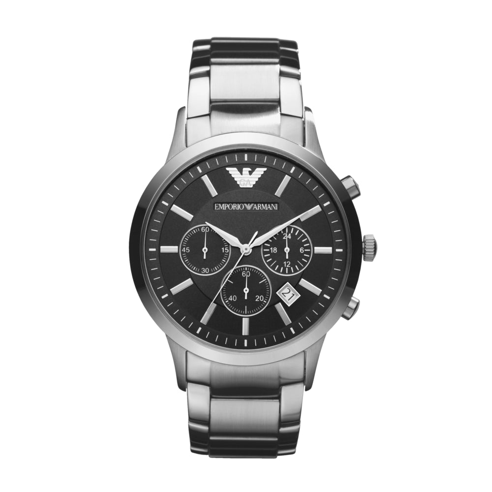 EMPORIO ARMANI Renato Chronograph Black Dial Men's Watch AR2434 - VERSE - 