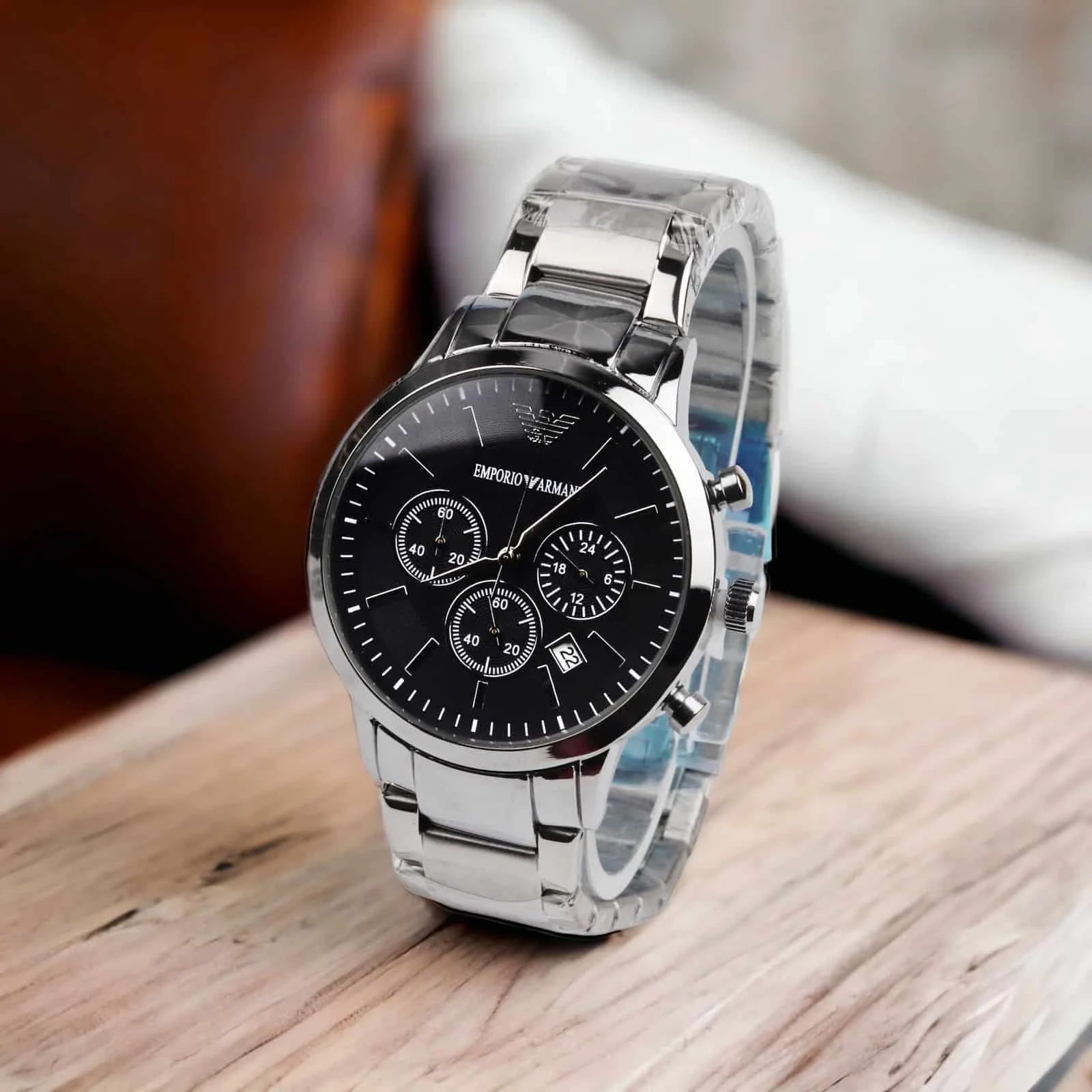EMPORIO ARMANI Renato Chronograph Black Dial Men's Watch AR2434 - VERSE - 