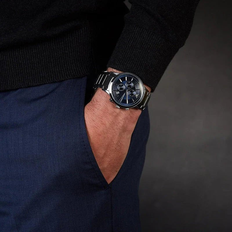EMPORIO ARMANI Renato Chronograph Blue Dial Men's Watch AR11164 - VERSE - 