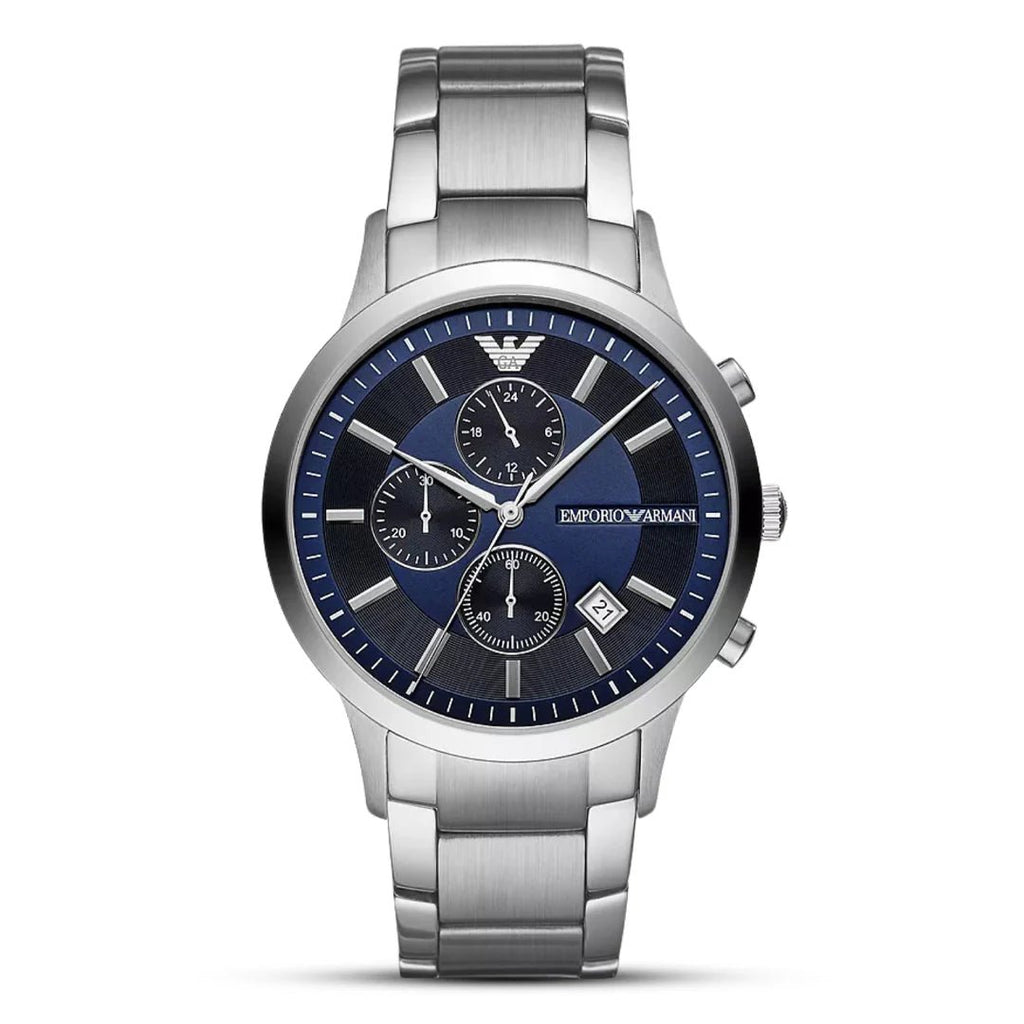 EMPORIO ARMANI Renato Chronograph Blue Dial Men's Watch AR11164 - VERSE - 