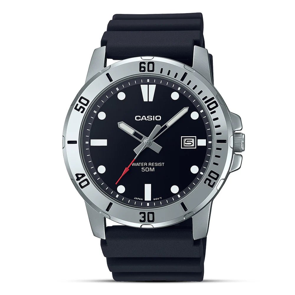 Casio MTP - VD01 - 1EV Men’s Black Stainless Steel Watch with Black Dial | MTP - VD01 - 1EV - VERSE - 