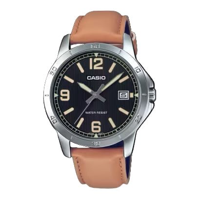 Casio MTP - V004L - 1B2 Men’s Yellow Leather Watch with White Dial | MTP - V004L - 1B2 - VERSE - 