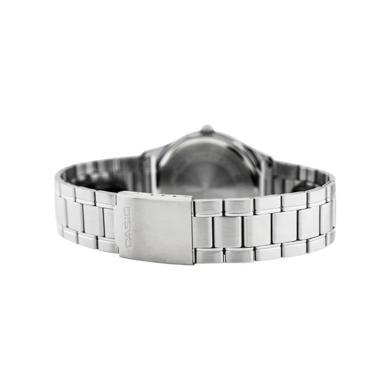 Casio MTP - V006D - 1CUDF Men’s Silver Stainless Steel Watch with Black Dial| Casio MTP - V006D - 1CUDF - VERSE - 