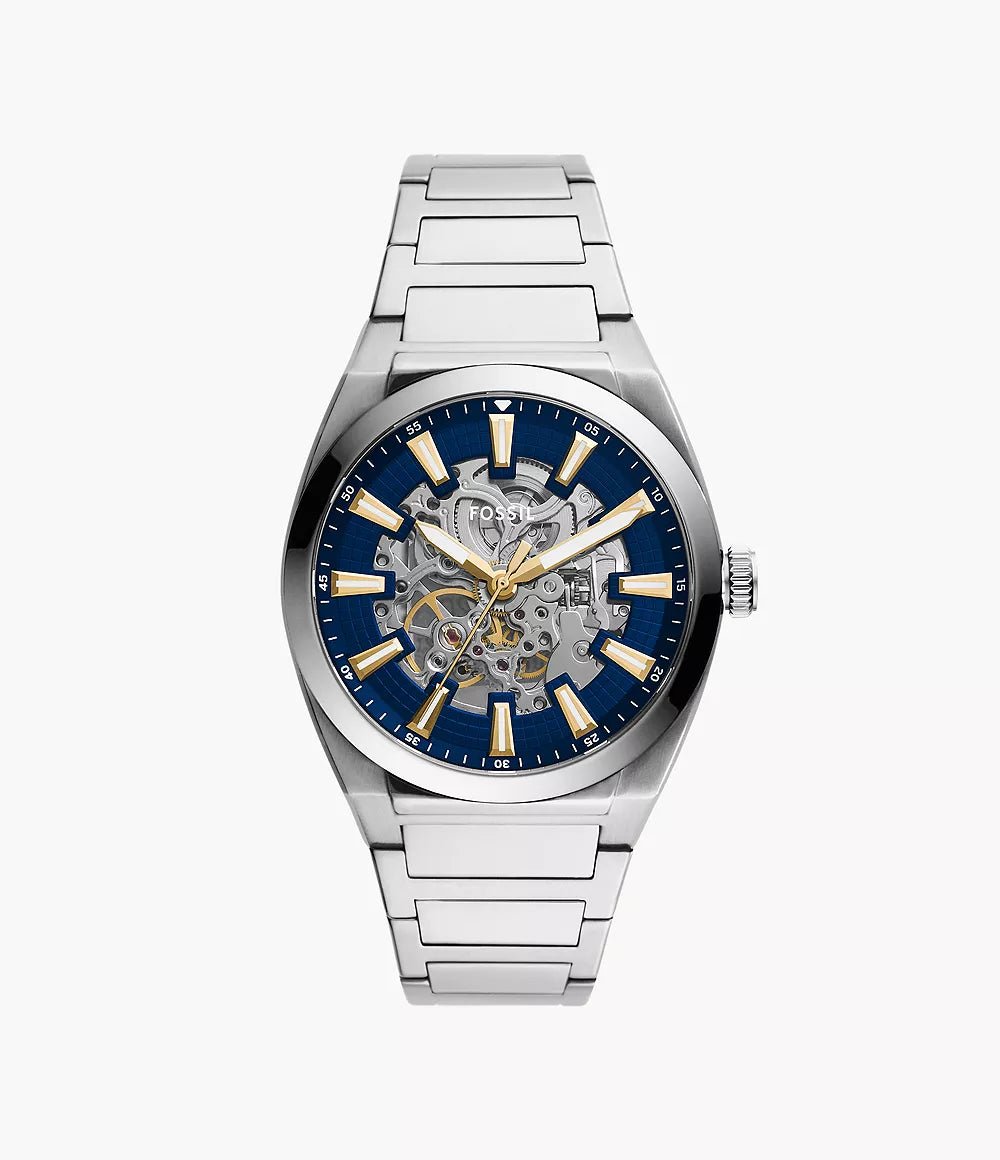 FOSSIL Everett Automatic Blue Dial Men's Watch ME3220 - VERSE - 