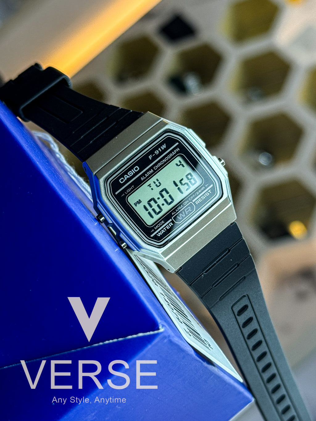 Casio F - 91WM - 7A Men’s Black Resin Digital Watch| Casio F - 91WM - 7A - VERSE - 