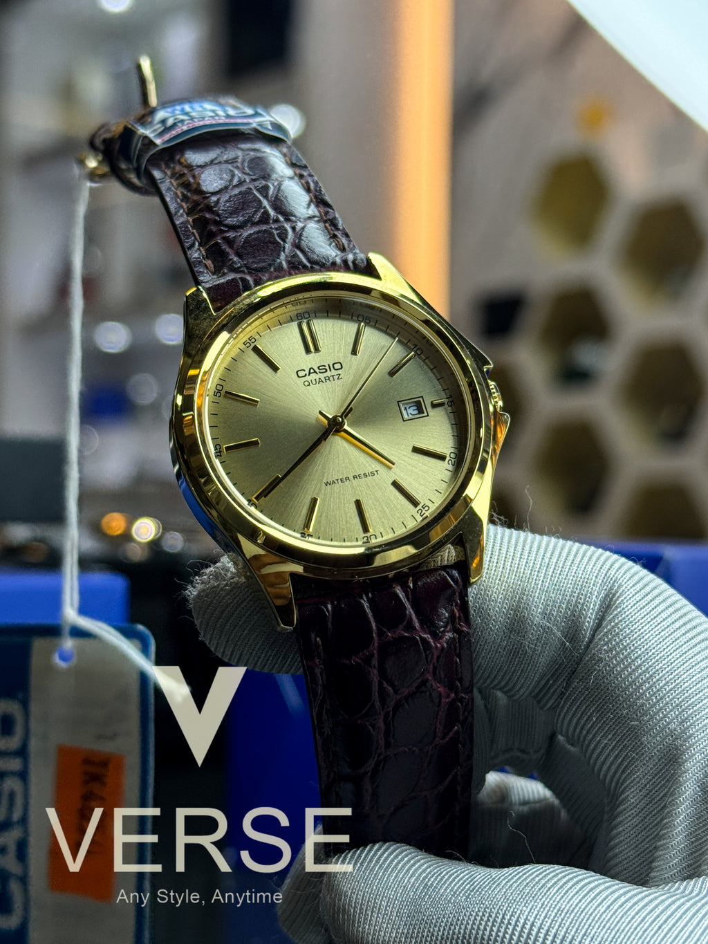 Casio MTP - 1183Q - 9A Men’s Gold Stainless Steel Watch with Golden Dial| Casio MTP - 1183Q - 9A - VERSE - 