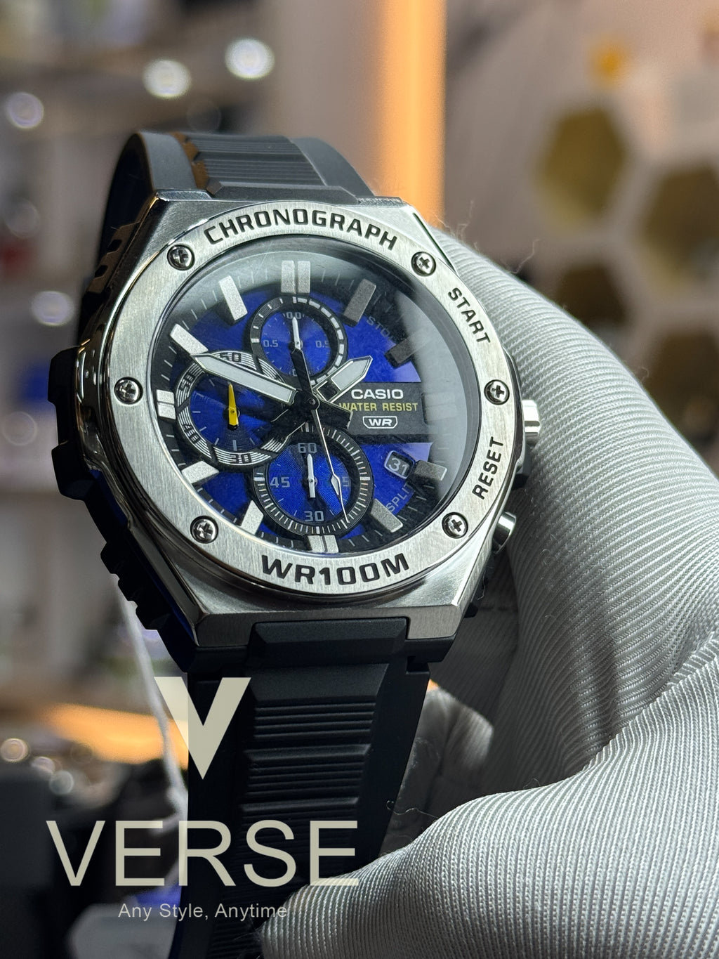 Casio MWA - 300H - 2AV Men’s Blue Resin Watch with Blue Dial| Casio MWA - 300H - 2AV - VERSE - 