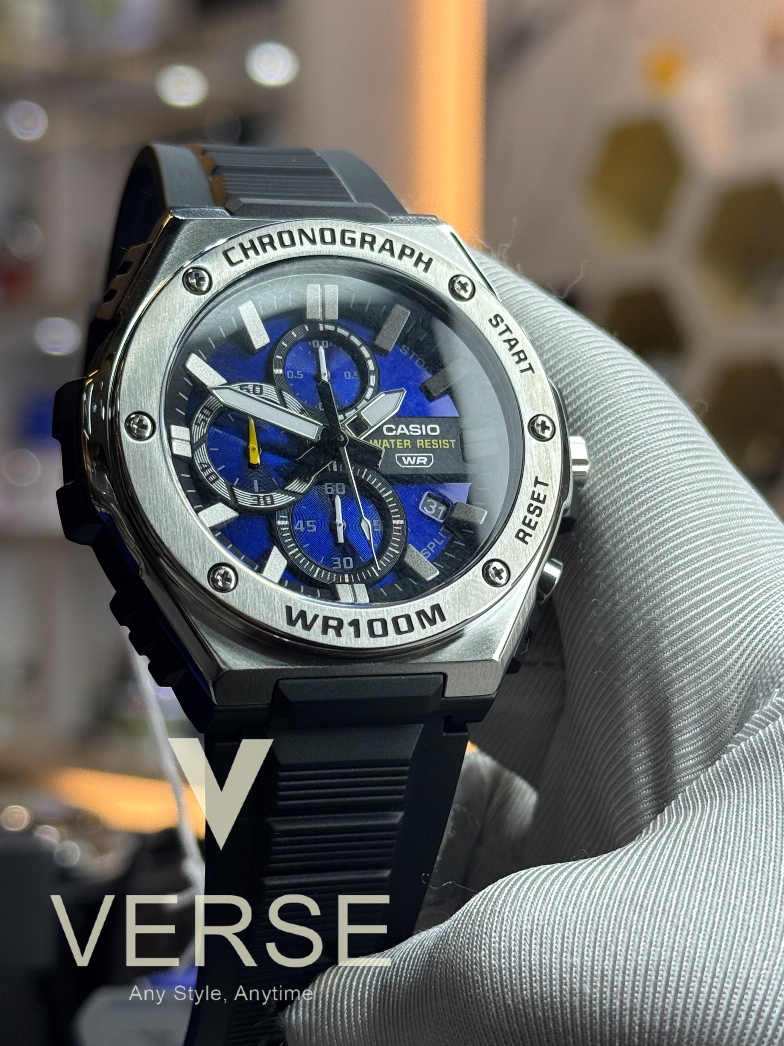 Casio MWA - 300H - 2AV Men’s Blue Resin Watch with Blue Dial| Casio MWA - 300H - 2AV - VERSE - 