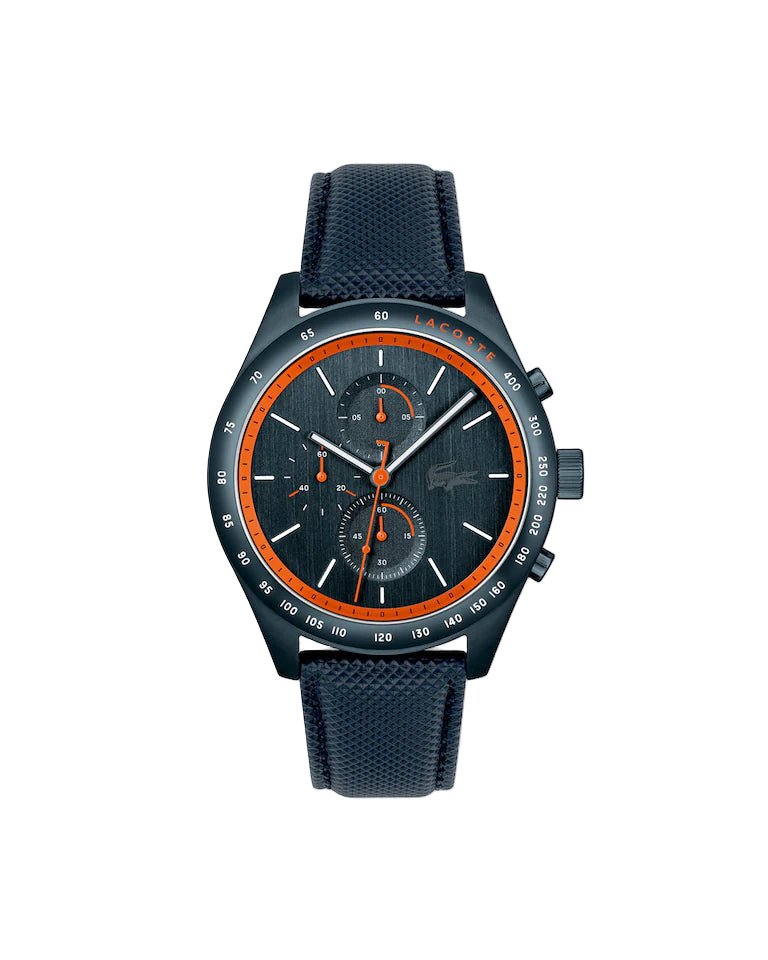 Lacoste Apext Chronograph 2011297 Men’s 44mm Blue Dial Leather Watch| Lacoste Apext Chronograph 2011297 - VERSE - 
