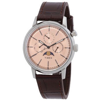 TIMEX Marlin TWEG26801 Rose Gold - Tone Round Dial 40mm Analog Moon Phase Men's Watch| TIMEX Marlin TWEG26801 - VERSE - 