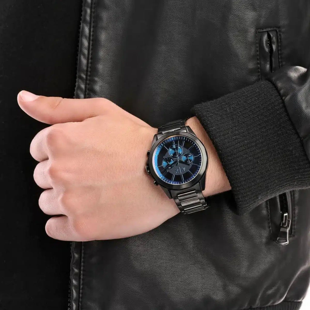 Armani Exchange Drexler Chronograph Black Dial Black Stainless Steel Men's Watch | Armani Exchange AX2615 - VERSE -
