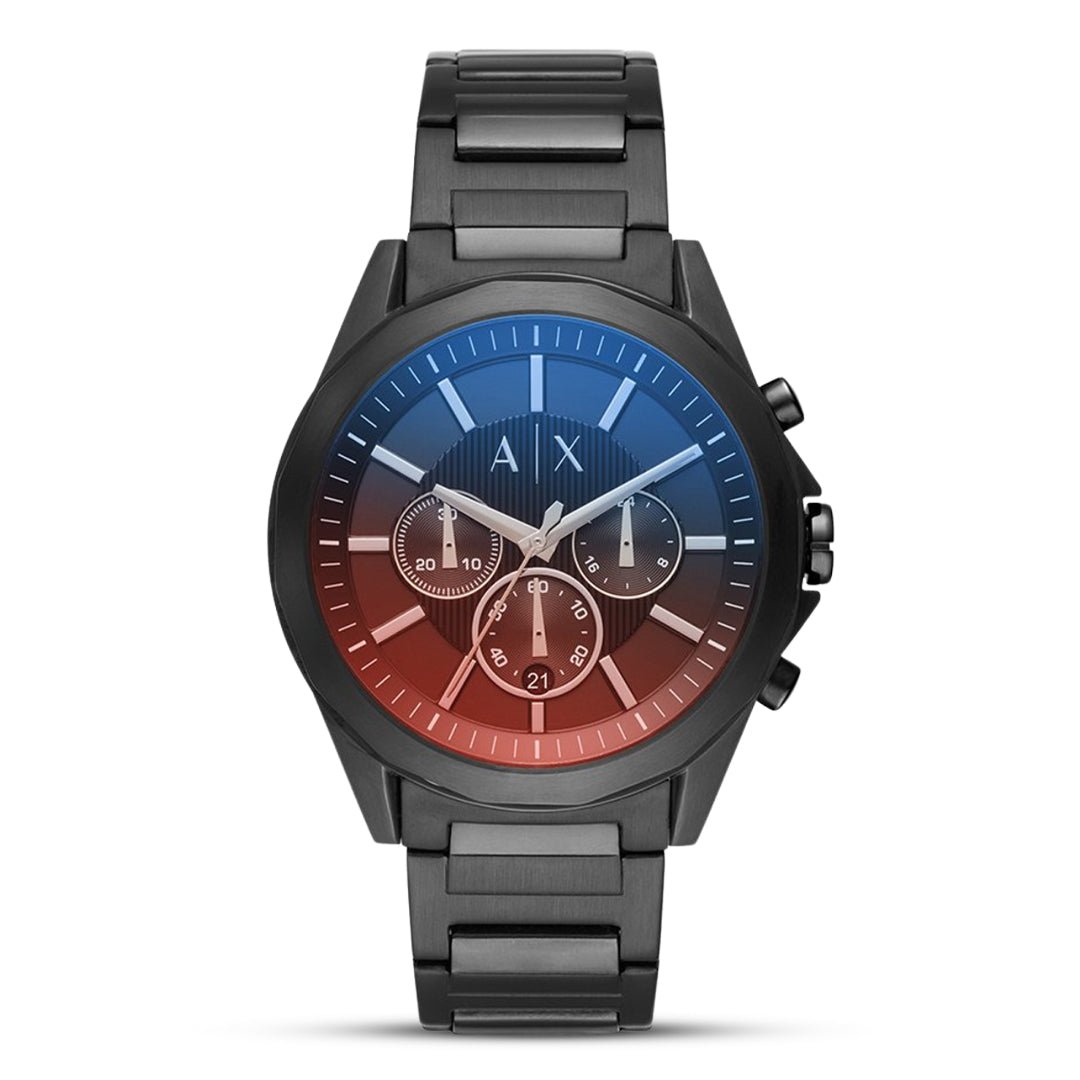Armani Exchange Drexler Chronograph Black Dial Black Stainless Steel Men's Watch | Armani Exchange AX2615 - VERSE -