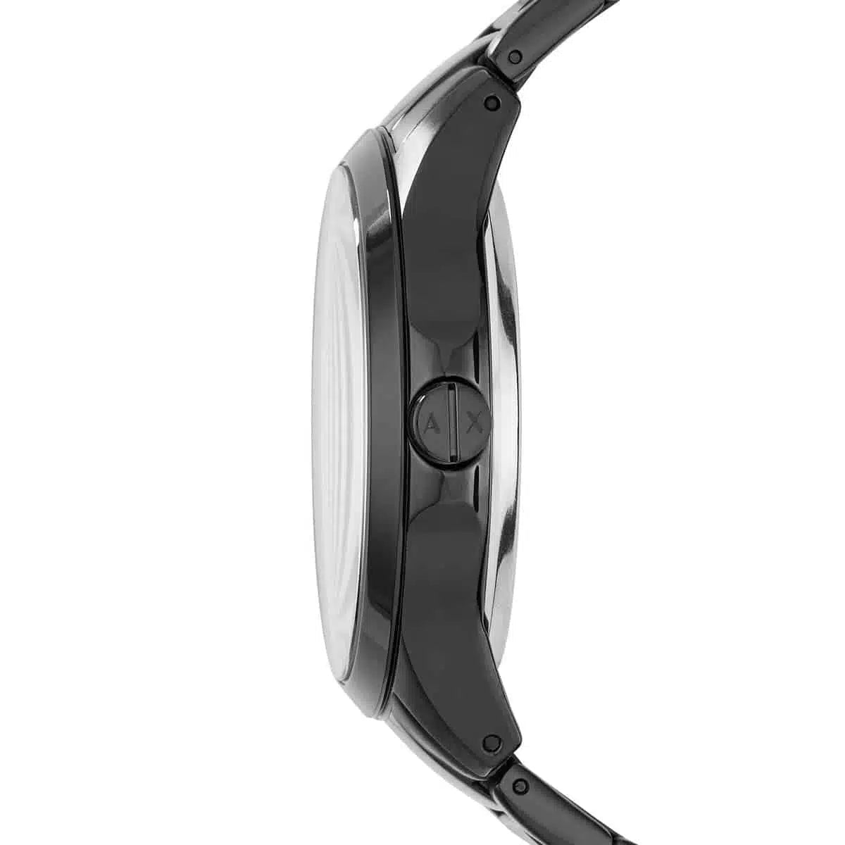 Armani Exchange Hampton Three-Hand Date Triple Black Textured Dial Black Stainless Steel Men's Watch | Armani Exchange AX2407 - VERSE -