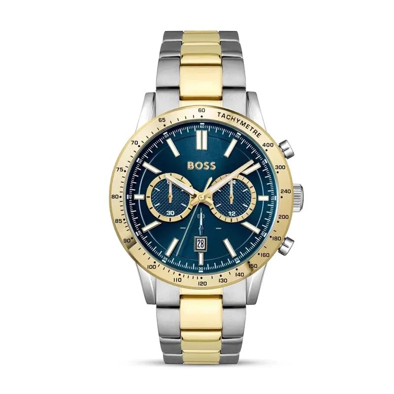 BOSS Allure Chronograph Blue Dial Two-Tone Stainless Steel Men's Watch | BOSS 1514163 - VERSE -