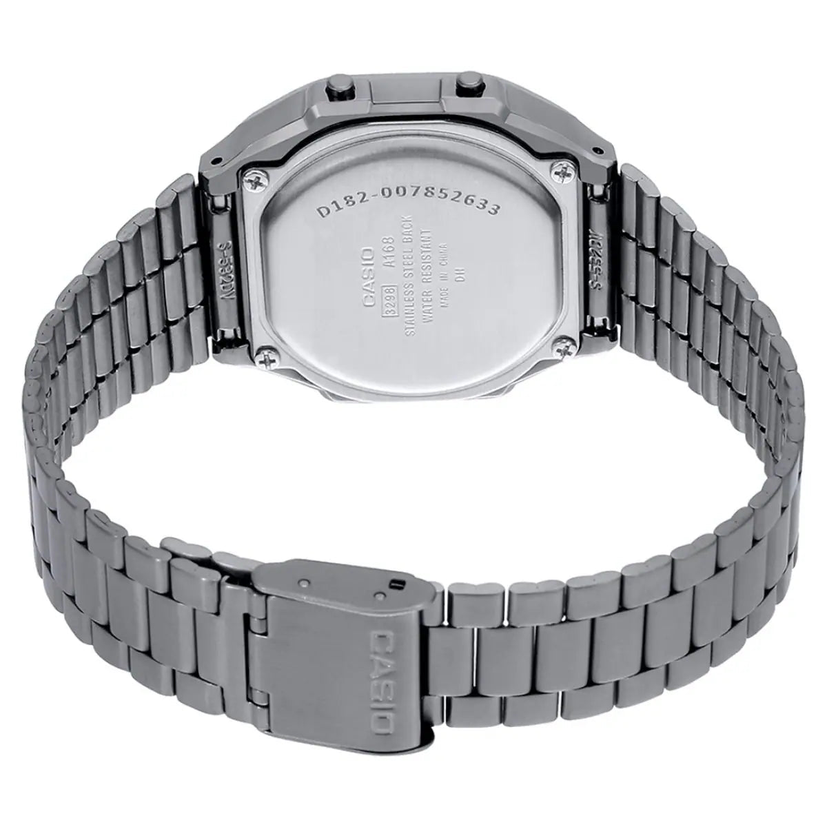 Casio A168WGG-1BDF Black Digital Dial Gunmetal Stainless Steel Unisex Watch | Casio A168WGG-1BDF - VERSE -