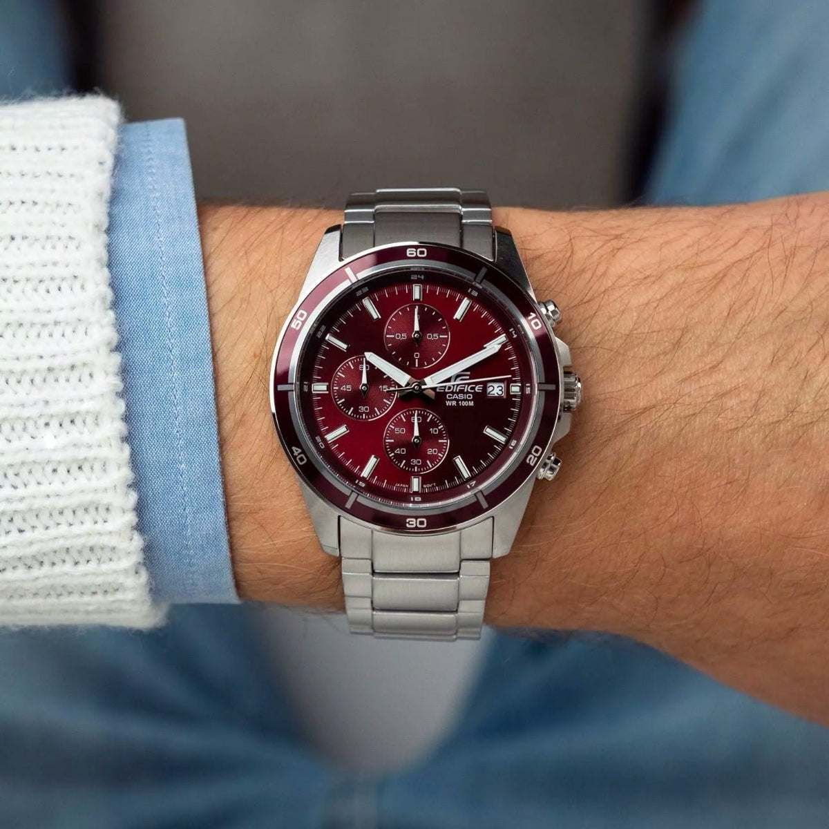 Casio Edifice EFR-526D-5CVUDF "Red Burst" Chronograph Men's Watch | Casio EFR-526D-5CVUDF - VERSE -
