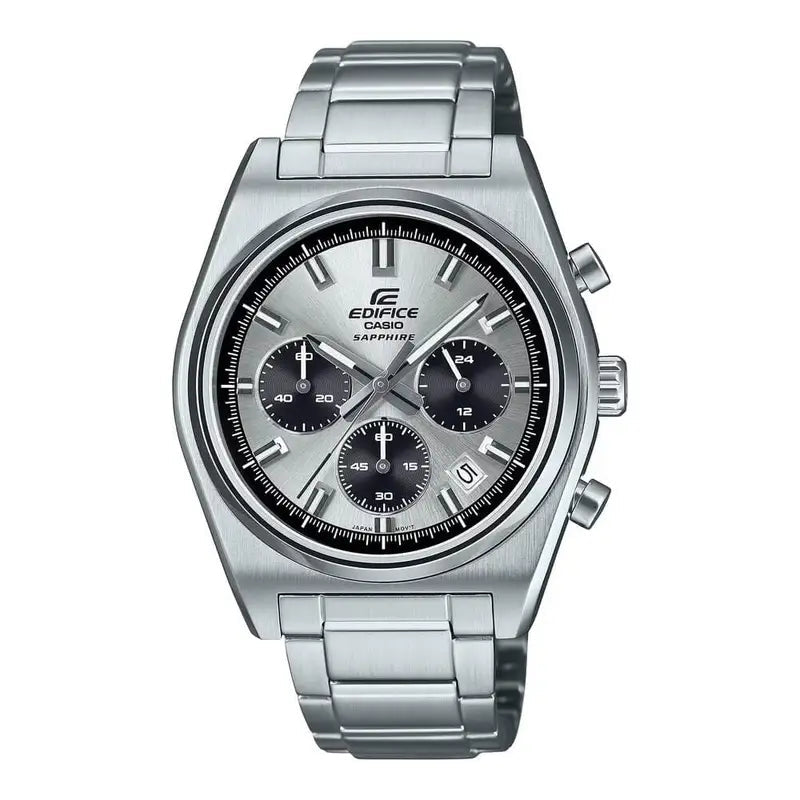 Casio Edifice Standard Chronograph EFB-730D-7AVUDF Silver Panda Dial Stainless Steel Men's Watch | Casio Edifice EFB-730D-7AVUDF - VERSE -
