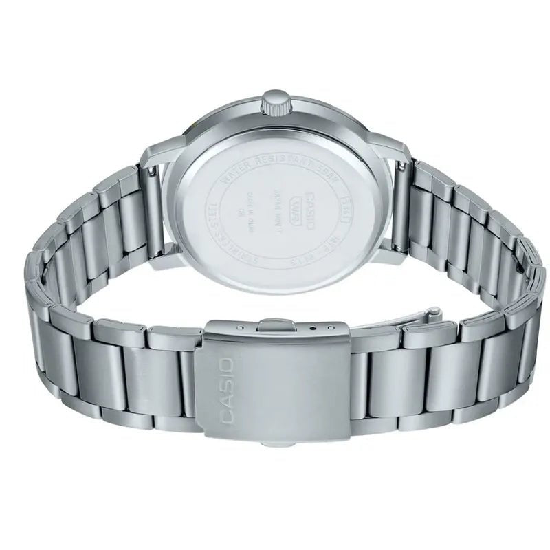 Casio Enticer MTP-E605D-2EVDF Blue Polarised Dial Stainless Steel Men's Watch | Casio MTP-E605D-2EVDF - VERSE -