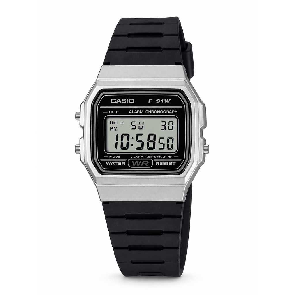 Casio F-91WM-7A Men’s Black Resin Digital Watch| Casio F-91WM-7A - VERSE -