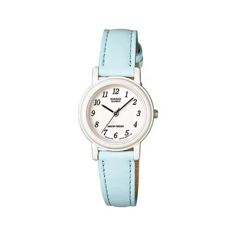 Casio LQ - 139L - 2BDF White Dial Pastel Blue Leather Women's Watch | Casio LQ - 139L - 2BDF - VERSE - 