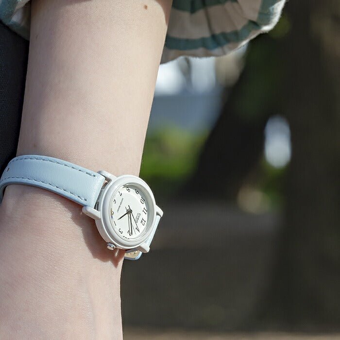 Casio LQ - 139L - 2BDF White Dial Pastel Blue Leather Women's Watch | Casio LQ - 139L - 2BDF - VERSE - 