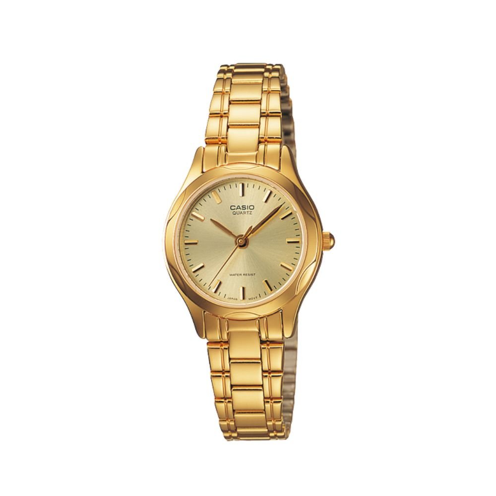 Casio LTP-1275G-9ADF Warm Champagne Dial Gold Stainless Steel Women's Watch | Casio LTP-1275G-9ADF - VERSE -