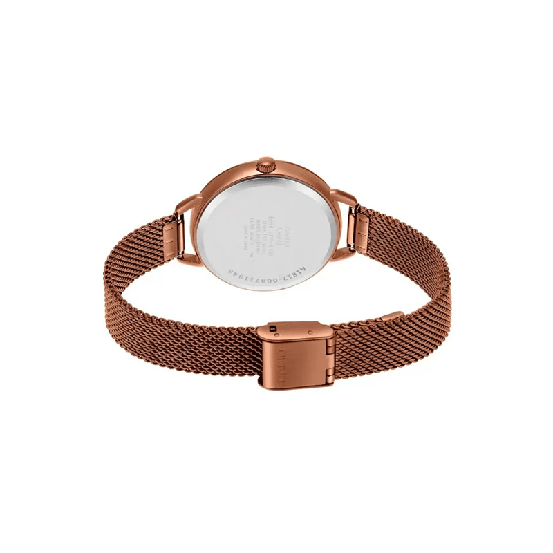 Casio LTP-E413MR-9ADF Rose Gold Dial Rose Gold Stainless Steel Mesh Women's Watch | Casio LTP-E413MR-9ADF - VERSE -