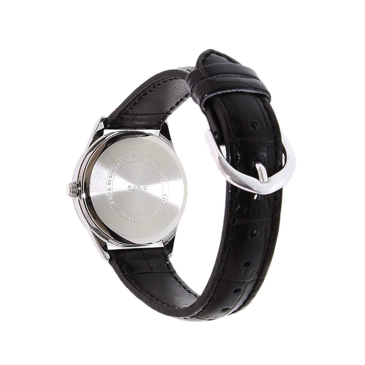 Casio LTP - V004L - 7AUDF White Dial Black Leather Women’s Watch | Casio LTP - V004L - 7AUDF - VERSE - 