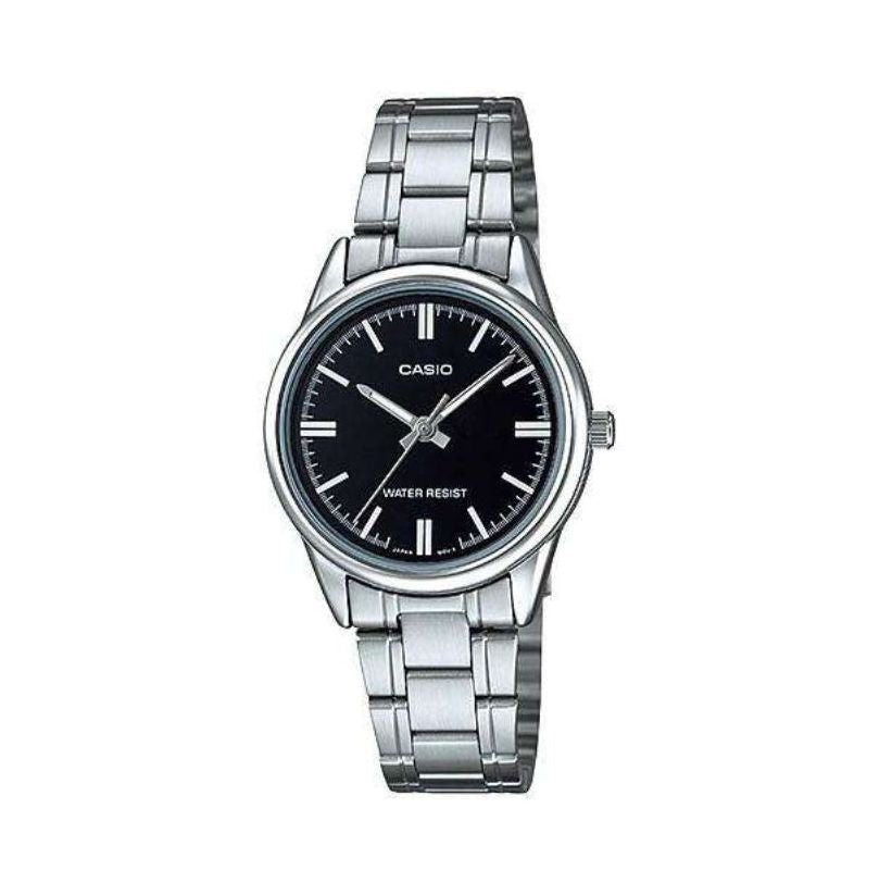 Casio LTP-V005D-1AUDF Black Dial Stainless Steel Women's Watch | Casio LTP-V005D-1AUDF - VERSE -