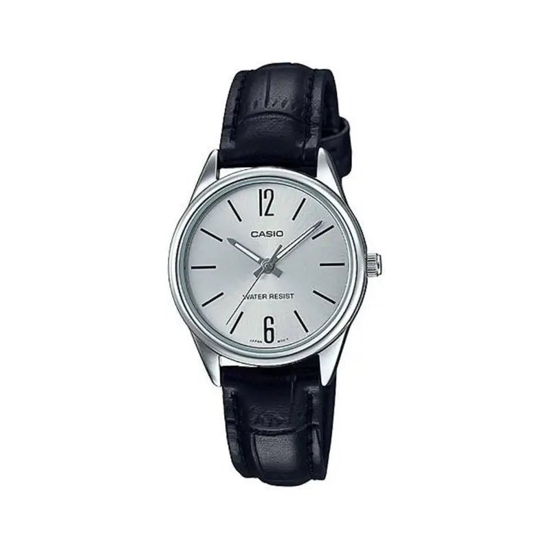 Casio LTP - V005L - 7BUDF Silver Dial Black Leather Women’s Watch | Casio LTP - V005L - 7BUDF - VERSE - 
