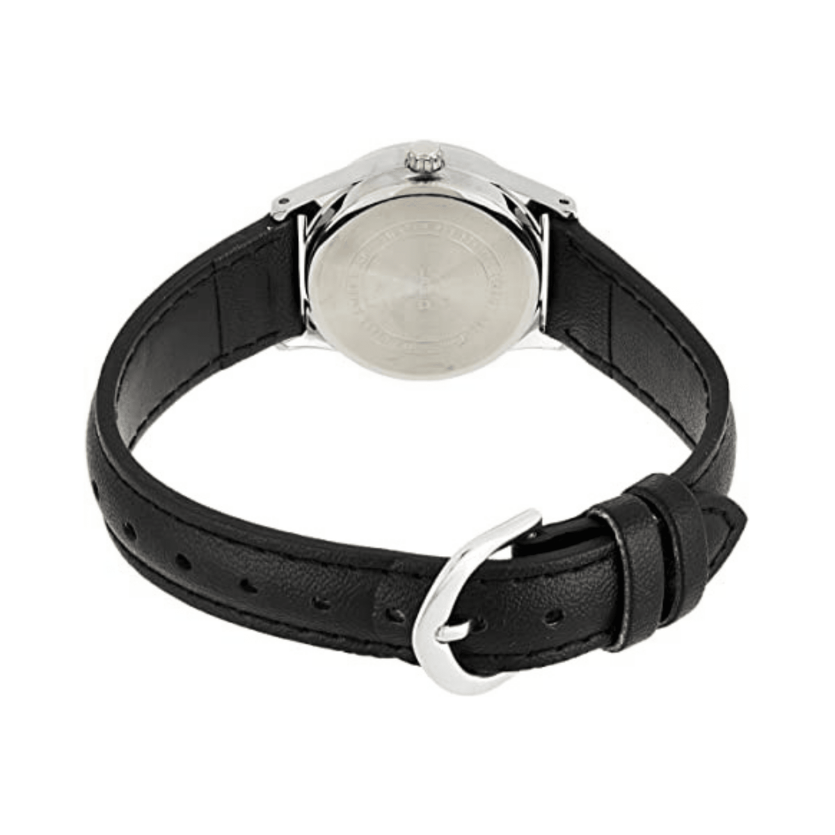 Casio LTP-V006L-7BUDF Day-Date White Dial Black Leather Women's Watch | Casio LTP-V006L-7BUDF - VERSE -