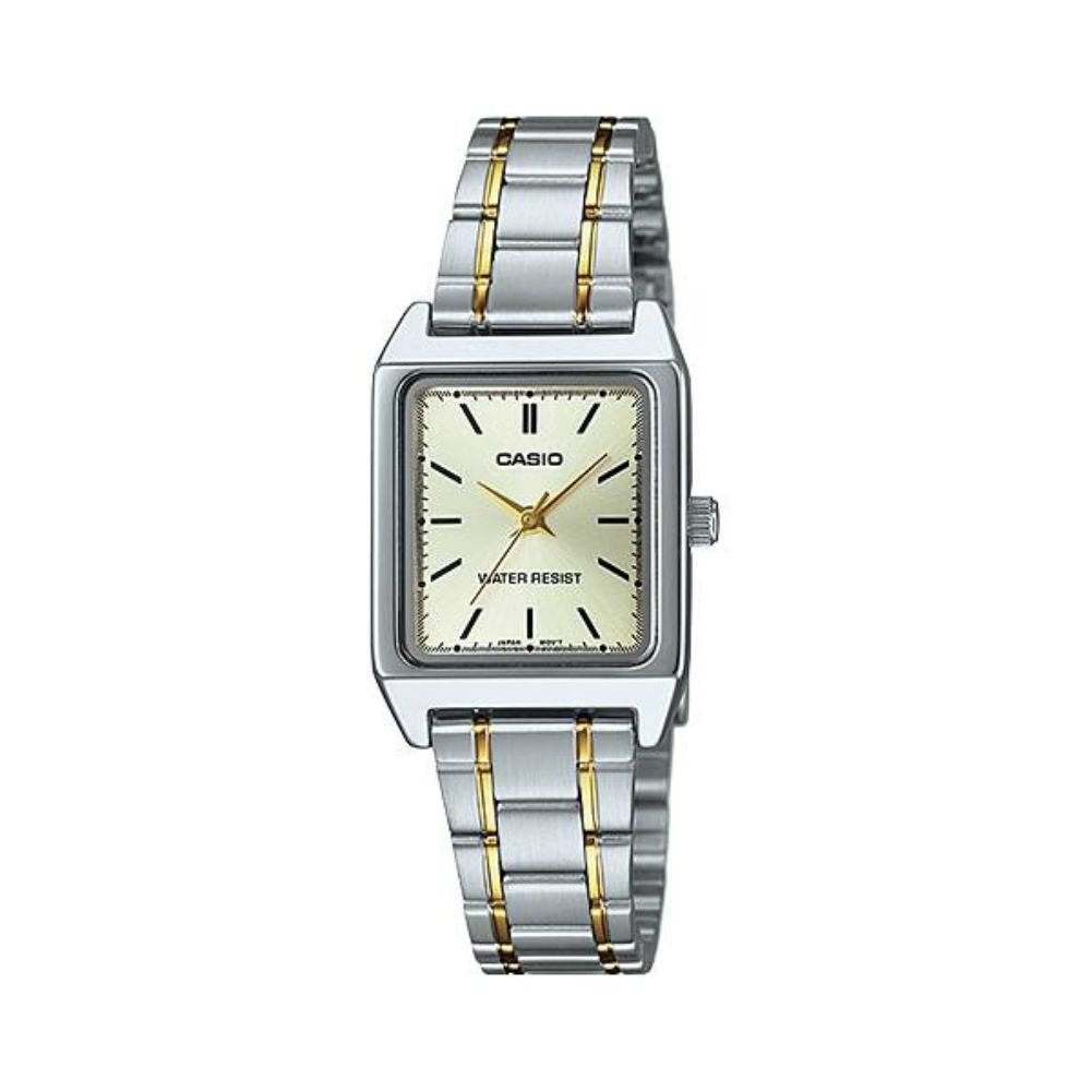 Casio LTP-V007SG-9EUDF Champagne Gold Dial Two-Tone Stainless Steel Women's Watch | Casio LTP-V007SG-9EUDF - VERSE -