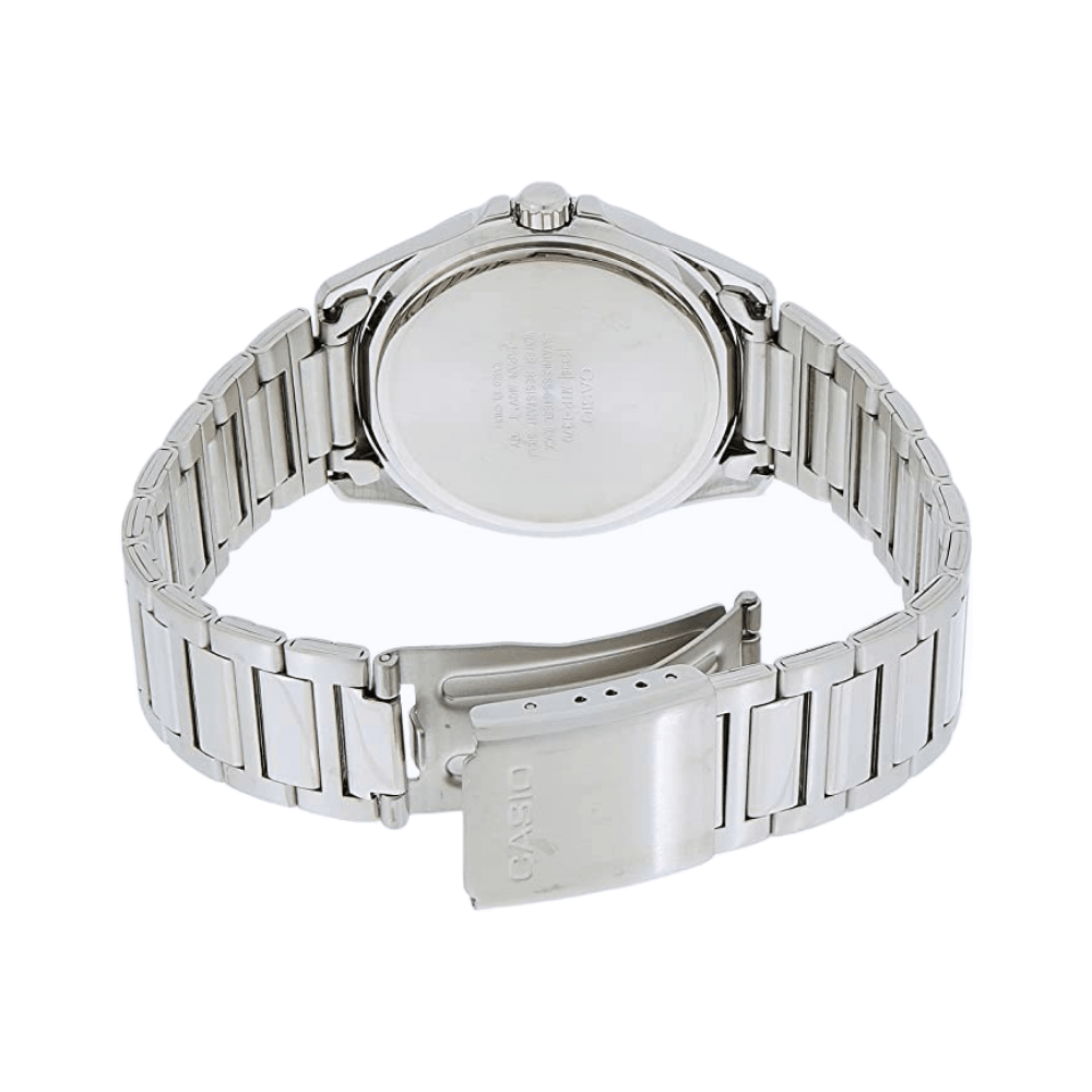 Casio MTP-1370D-7A2VDF Day-Date Gold Toned Silver Dial Men's Watch | Casio MTP-1370D-7A2VDF - VERSE -