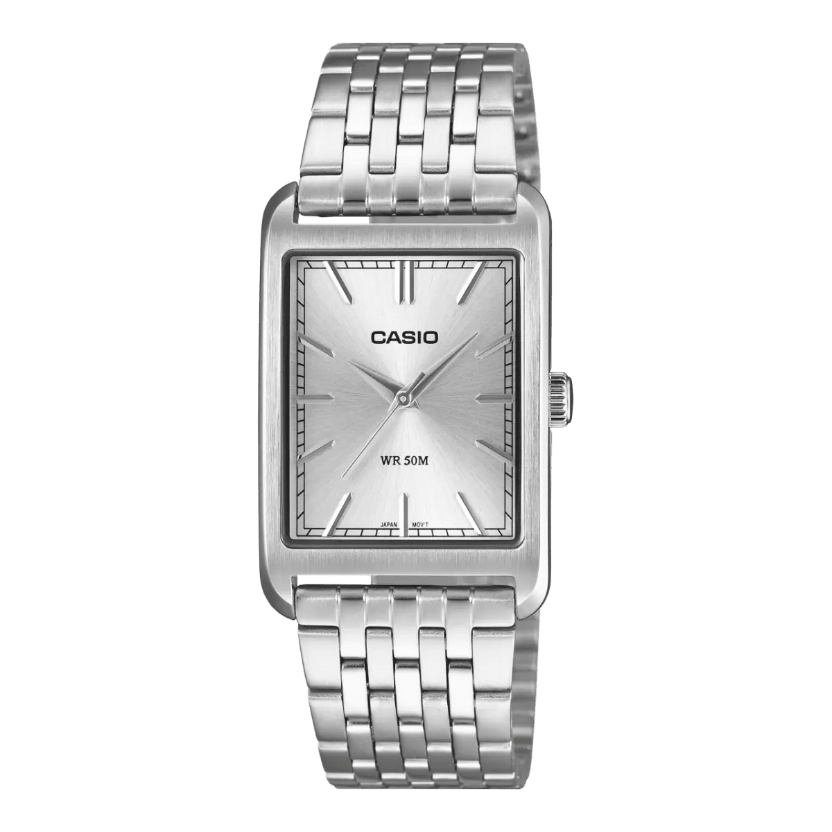 Casio MTP-B215D-7AVDF Silver Dial Stainless Steel Men's Tank Watch | Casio MTP-B215D-7AVDF - VERSE -