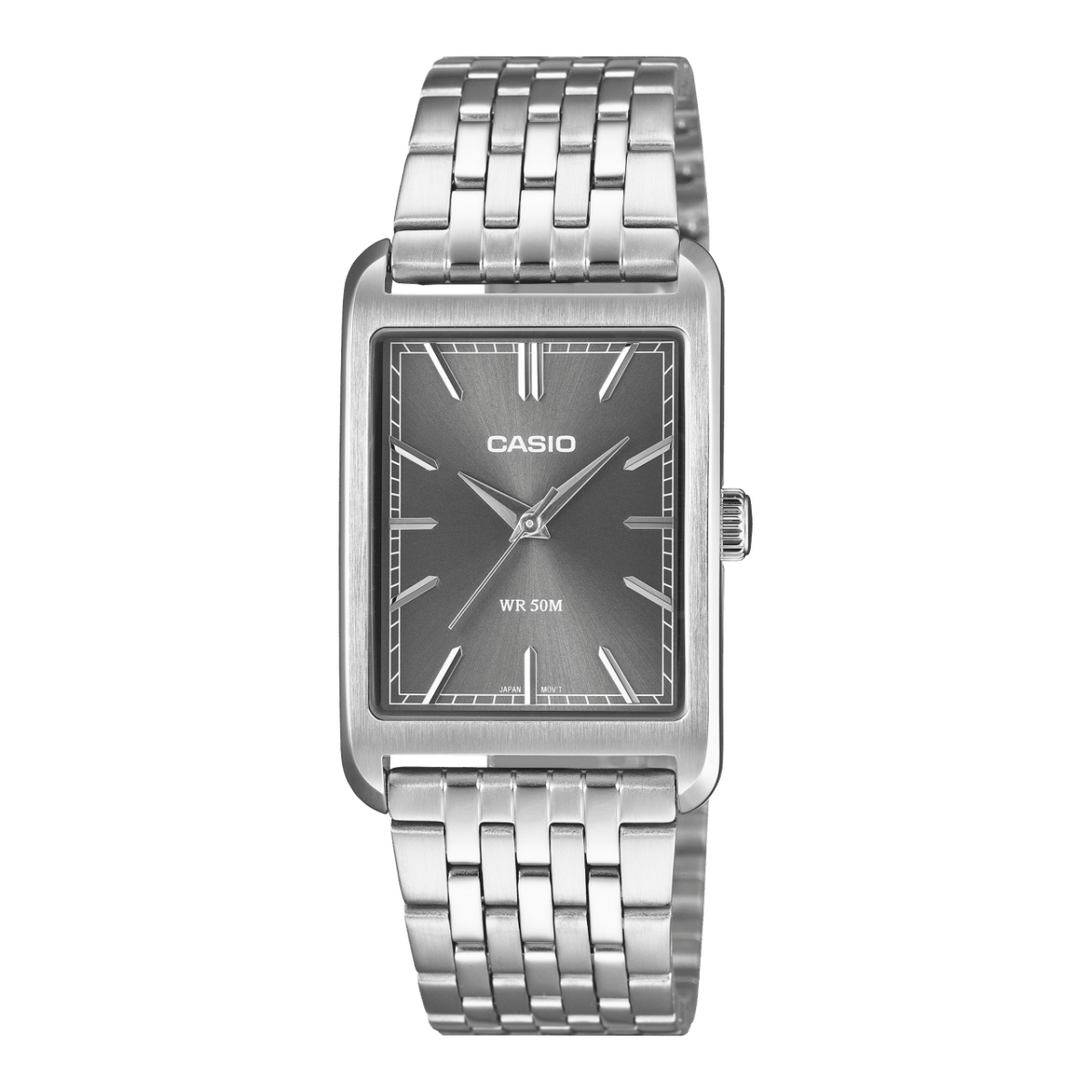 Casio MTP-B215D-8AVDF Dark Anthracite Grey Dial Stainless Steel Men's Tank Watch | Casio MTP-B215D-8AVDF - VERSE -