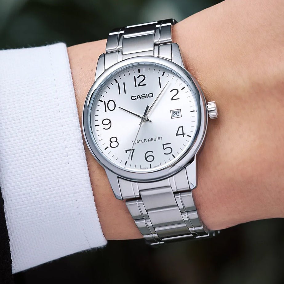 Casio MTP - V002D - 7BUDF Silver Dial Stainless Steel Men's Watch | Casio MTP - V002D - 7BUDF - VERSE - 