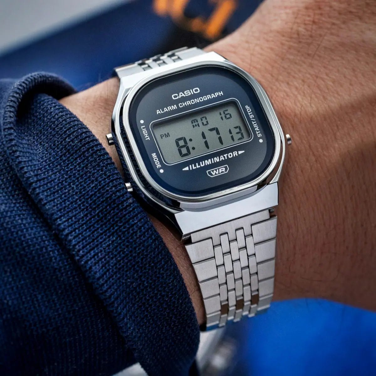 Casio Vintage A140WE-2A Digital Navy Blue Dial Stainless Steel Unisex Watch | Casio A140WE-2A - VERSE -