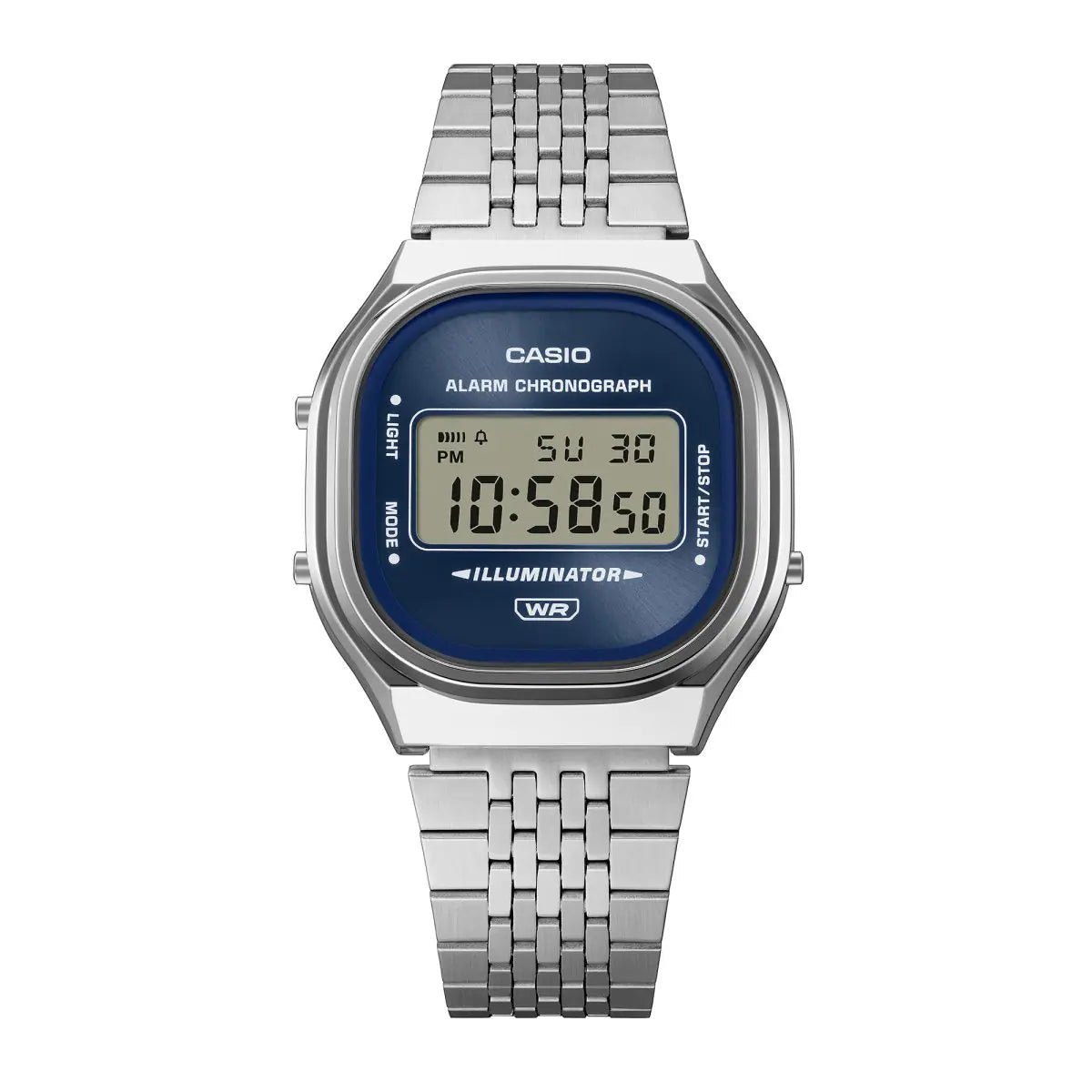 Casio Vintage A140WE-2A Digital Navy Blue Dial Stainless Steel Unisex Watch | Casio A140WE-2A - VERSE -